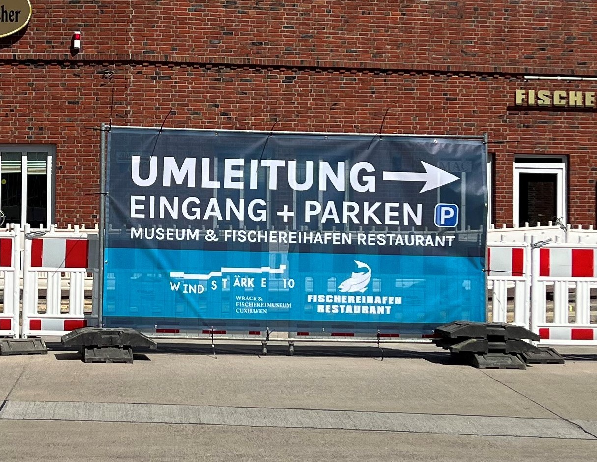 Umleitungsschild vom Bahnhof kommend Umleitungsschild vom Bahnhof kommend